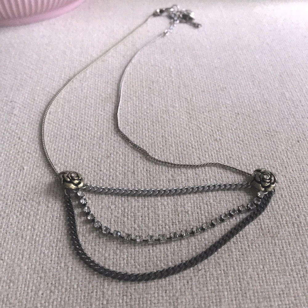 Fossil Rose Layered Necklace